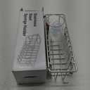 Cisily Kitchen Sink Caddy Sponge Holder in The Sink, Stainless Steel Kitchen Sink Organizer, Brush Holder, Dish Cloth Hanger, Sink Stopper Holder with 2 Installation Ways, Suction & Adhesives, Silver