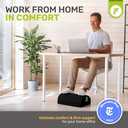 ErgoFoam Foot Rest for Under Desk at Work - Chiropractor Endorsed 2in1 Adjustable Premium Under Desk Footrest - Ergonomic Desk Foot Rest with High-Density Compression-Resistant Soft Foam (Black, Mesh)