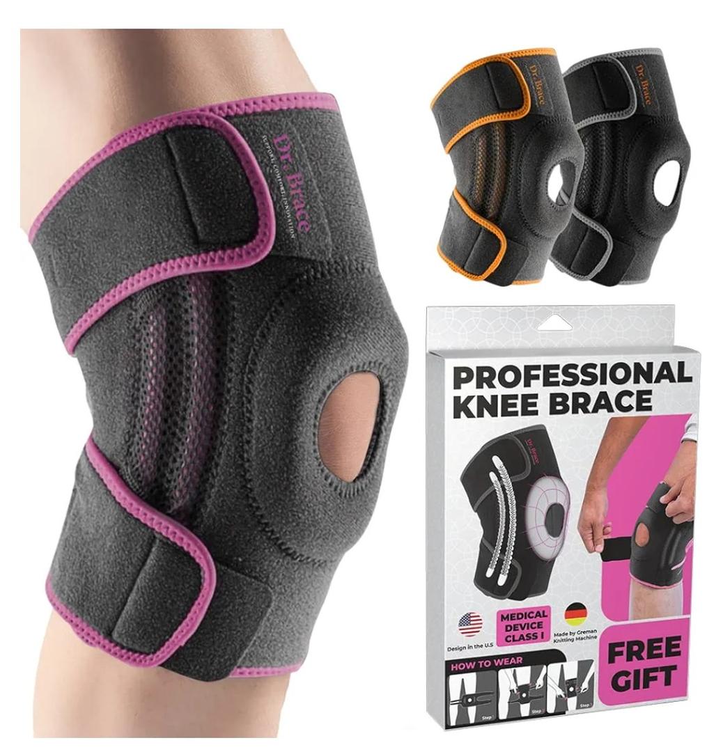DR. BRACE ELITE Knee Brace with Side Stabilizers & Patella Gel Pads for Maximum Knee Pain Support and fast recovery for men and women-Please Check How To Size Video (Orion's, Medium