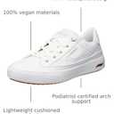 Skechers Women's Arch Fit Arcade-Meet Ya There Sneaker, White, 7 Wide