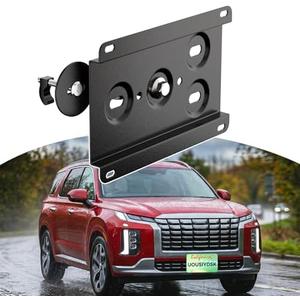 Front License Plate Bracket Compatible with Hyundai Palisade, Santa Cruz, Santa Fe4th genTM,Tucson4th gen NX4,Tucson Plug-In Hybrid4th gen NX4,Venue No Drill Grille License Plate Holder, Car Tag Frame