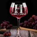2 x Personalized Monogram Gifts for Women - Customized Initial A-Z Wine Glass, Unique Birthday Wine Gifts for Friend, Her, Mom, Wife, Sister, Daughter - 16oz Elegant Custom Stemmed Glassware (Letter H)