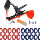 Plant Tying Machine,Plant Vine Tying Machine Tool with 10000pcs Staples 20 Rolls Tape Plant Tape Gun for Grapes, Raspberries,Tomatoes and Vining Vegetables Tying Tool Black