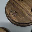 Amyhill 3 Pcs 5/4/3 Inch Wooden Risers for Display Wood Pedestal Stand Mini Tray Stand Round Wooden Pedestal Holder Rustic Buffet Cake Riser for Decor Tiered Tray Decor Home Kitchen(Brown)