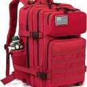 QT&QY 25L/45L Military Tactical Backpack For Men Molle Daypack 3 Day Bug Out Bag Hiking Rucksack With Bottle Holder (45l 1.0 Red)