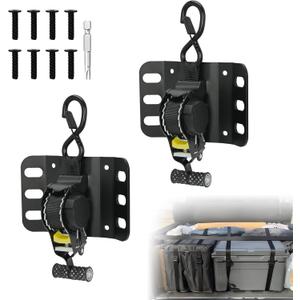 2Pcs Retractable Ratchet Straps 10Ft Ratchet Strap for Truck Self Retracting Ratchet Straps Suitable for Ford F150 2015-2025