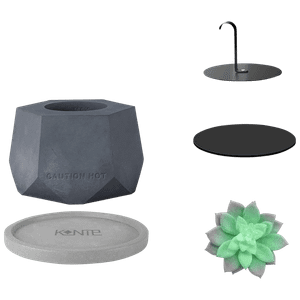 2-Pack: Kante 6" Concrete Tabletop Fire Bowls