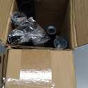 OLV Black Industrial Curtain Rods for Windows 66 to 120 Inch(5.5 to 10 Feet), 1 Inch Diameter Blackout Wrap Around Adjustable Heavy Duty Window Drapery Rods, Indoor and Outdoor