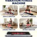 2-in-1 Walking Pad Treadmill with Vibration Plates, Compact Under Desk Walking Pad with Remote Control, LED Display, Non-Slip Belt, Quiet 1.0HP Motor for Home or Office Workout