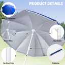 Replacement 70 Inches Umbrella Compatible with Little Tikes Picnic Table, Portable Picnic Outdoor Sunshade, Durable Patio Umbrella for Camping, Beach and Garden