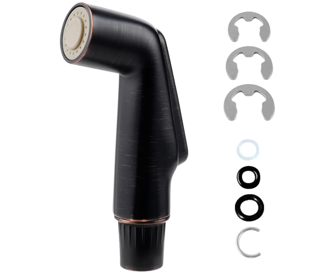 Hygie Rinse Kitchen Sink Side Sprayer Head Replacement Universal Sink Sprayer Attachment Compatible with Delta, Moen, Kohler OEM Brand, Kitchen Sink Faucet Spray Head, Oil Rubbed Bronze