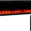 SimpliFire 50-Inch Allusion Platinum Linear Electric Fireplace (SF-ALLP50-BK) (Black)
