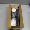 Tension Curtain Rod, Extra Long Outdoor Curtain Rod 43-131 Inch Adjustable, 1.1 Inch Diameter Thick Heavy Duty Black Spring Curtain Rod, Stainless Steel Shower Rod for Bathroom No Drilling, No Rust