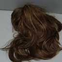 1/6 Ball Jointed Doll Wig with Bangs, High Temperature Silk Hair for 15.5-17cm Scalp, Light Brown