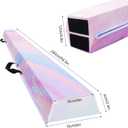 FBSPORT 8ft Balance Beam: Folding Floor Gymnastics Equipment for Kids Adults,Non Slip Rubber Base, Gymnastics Beam for Training, Practice, Physical Therapy and Professional Home Training
