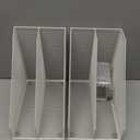 Mesh Magazine File Holder, 2 Pack Set, Desk Organizer Sturdy metal mesh file holder. 2 compartments for magazines, documents. Desktop storage for office & home. White