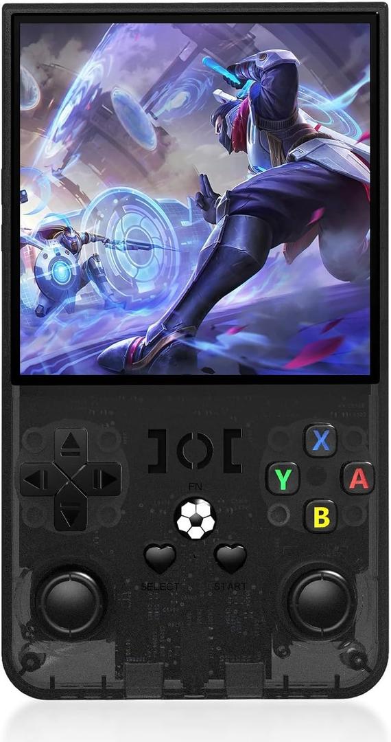 R36MAX Retro Handheld Game Console, Black