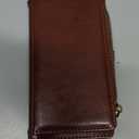 for iPhone 15 MagSafe Wallet Case Detachable Magnetic Wallet with RFID Blocking, PU Leather Zipper & Strap for Women Men. Brown