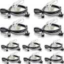 Case of 10, Retevis Walkie Talkies Earpiece with Mic 2 Pin Acoustic Tube Headset, for RT22 RT21 RT68 H777, Compatible with Pxton Baofeng BF-888S BF-T26 Kenwood walkie talkie, Two Way Radio Earpiece