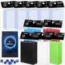 1000 Pack Card Sleeves, 500 Matte Trading Card Sleeve and 500 Inner Sleeves Ideal for Double-Sleeving, Fit for MTG, TCG and Game Cards (5 Colors)