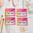 Andrea Strip Lash False Eyelashes Style 105 - Black, Lightweight, Reusable Natural Lashes for Everyday or Glam Looks, Pack Of 4