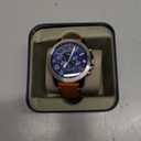 Fossil Men's Grant Quartz Stainless Steel and Leather Chronograph Watch