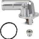 MITZONE Upgrade Aluminum Thermostat Housing Assembly Compatible with Dodge Durango Grand Cherokee 2011-2015 Wrangler JK 2012-2018 Replace 902-852 5184651AG 5184651AH