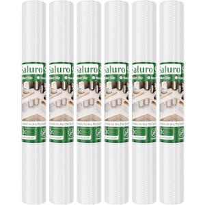 Shelf Liner, 17.5 Inch x 10 FT Non-Slip Cabinet Liners for Shelves, Non-Adhesive Drawer Liner, Waterproof and Oil Resistant Pantry Shelf Liner for Kitchen, Refrigerator, Storage (6 Rolls)