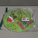 4Pce Round Merry Christmas Placemats The Green Christmas Plastic Table Place Dining Mats with Buffalo Plaid Xmas Holiday Party Table Decoration for Indoor Outdoor