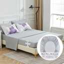 Luxudecor Floral Comforter Set Twin Size, 6 Pieces Bed in a Bag Purple Floral Comforter and Sheet Set, Soft Microfiber Purlple Complete Bedding Sets for All Seasons 68"86"