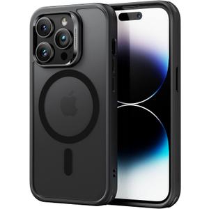 ESR for iPhone 14 Pro Case, Compatible with MagSafe, Shockproof Military-Grade Protection, Yellowing Resistant, Magnetic Phone Case for iPhone 14 Pro, Classic Hybrid Case (HaloLock), Frosted Black