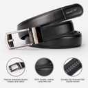 WERFORU Set of 2 Leather Ratchet Dress Belt for Men with Automatic Buckle (Brown)