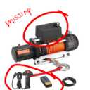 VEVOR Electric Winch, 12000 lbs Load Capacity, 12V DC Truck Winch with 0.36 in x 75.5 ft Synthetic Rope, Wireless & Wired Remote Control, IP55 Waterproof for Towing Off-Road SUV Jeep Trailer