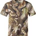Men's Camo T-Shirt Snake Camouflage Short Sleeve Casual Hunting Shirts (XXL)