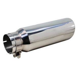 Exhaust Pipe Tail Pipe 3" Inlet Exhaust Tip Coated Bolted Exhaust Tailpipe Tip Truck Muffler System Decorate Exhaust Tip (Color : Silver)