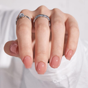 BTArtbox Press On Nails Short  Nude Square Nail Tips Glue On Nails, Reusable Stick On Nails in 16 Sizes  32 Soft Gel Fake Nails Kit, Cinnamon