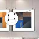 Ceiling Sign Hanger, Solid Aluminum Picture Hanging Hardware for Hanging Acrylic /Picture/Sign Board/Frame