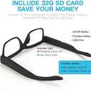 1080p HD Camera Smart Video Recording Glasses-Outdoor Sport Glasses with Camera Wearable Eyeglass (Include 32G Memory Card)