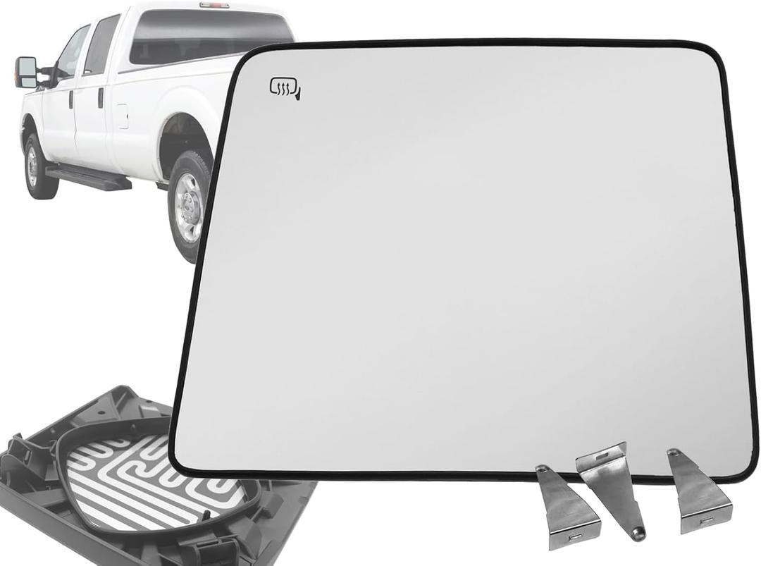 APA Replacement for Towing Mirror Glass Upper Heated 2008-2016 Super Duty F250 F350 F450 F550 Driver Left Side FO1324150 7C3Z17K707H