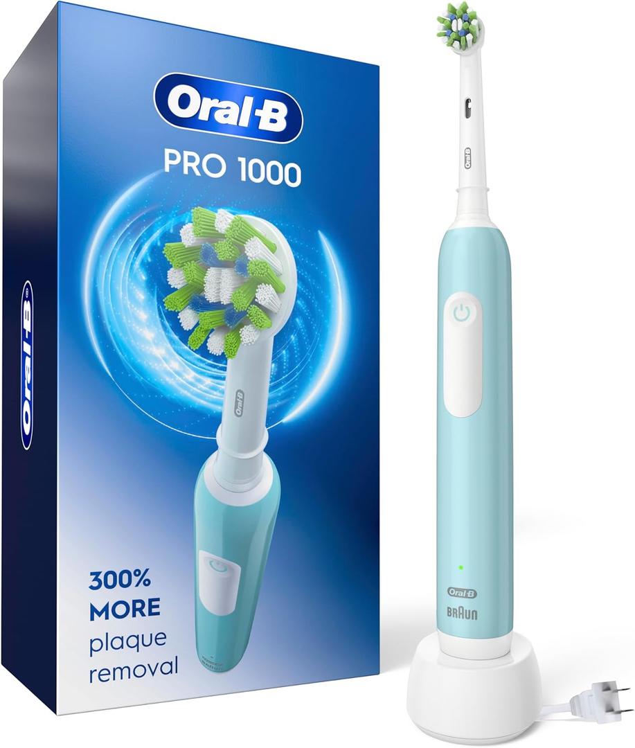 OralB Pro 1000 CrossAction Electric Toothbrush, Green
