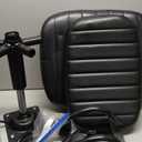 Sweetcrispy Small Office Desk Chair - Armless PU Leather with Comfy Lumbar Support, Height Adjustable Rolling Swivel Task for No Arms, for Adult, Student, Bedroom, Home, Vanity, Black