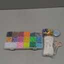 Funtopia Beads for Crafts, Pony Beads Keychain Making Kit, Bead Pets Art Crafts for Kids Beginners, Birthday Party DIY Craft for Girls Boys (1500 Bead, 30 Designs)