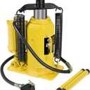 YELLOW JACKET 20 Ton Pneumatic Bottle Jack  Heavy-Duty Air/Hydraulic Lift for Trucks & Autos, Manual & Air Pump Operation, Yellow