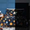 Glow in The Dark Kids Comforter Set Full Size for Boys Teen, Space Bedding Set 1 Comforter, 1 Decor Pillow, 2 Pillow Shams