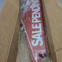 Juexica 12 Pcs Real Estate Rider Signs 24 x 6 Inch Coming Soon, for Sale, Pending, Sold Waterproof Signs Rider Real Estate with Different Messages (House Shape,Red with White)