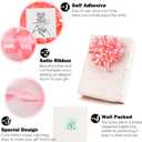 5 Inch Baby Pink Gift Bow Curly Ribbon Bows Set of 8, Double Faced Satin Ribbon Bow Premade Self Adhesive Bow Decorations for Party, Wedding, Holiday, Bows for Crafts, Wine Bottle, Presents