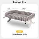 Zoratoo Cloud-Cuddle Cat Window Perch with 4-Sided Bolster, Zipper Design Cushion Window Seat for Window Sill, Sturdy Metal Frame & Easy Assembly Pet Hammock Bed for Indoor Cats (Gray, Large)
