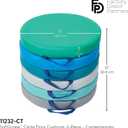 Factory Direct Partners SoftScape 15 inch Round Classroom Floor Cushions with Handles; Flexible Seating for Daycare, Preschool, Playroom; 2 inch Thick Deluxe Foam (6-Piece) - Contemporary, 11232-CT