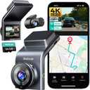 BOTSLAB 4K Dash Cam Front and Rear, STARVIS 2 Sensor, Voice Control, 64GB Card Included, 5GHz WiFi Dashcam Front and Rear Camera, Built in GPS, WDR Night Vision, 170Wide Angle, 24H Parking Mode