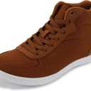 WHITIN Men's Wide Toe Box Canvas Minimalist Barefoot Shoes Width Zero Drop Minimus Sneaker Male Casual Tennis Walking Minimal Running Brown, Size 10 Wide (44)